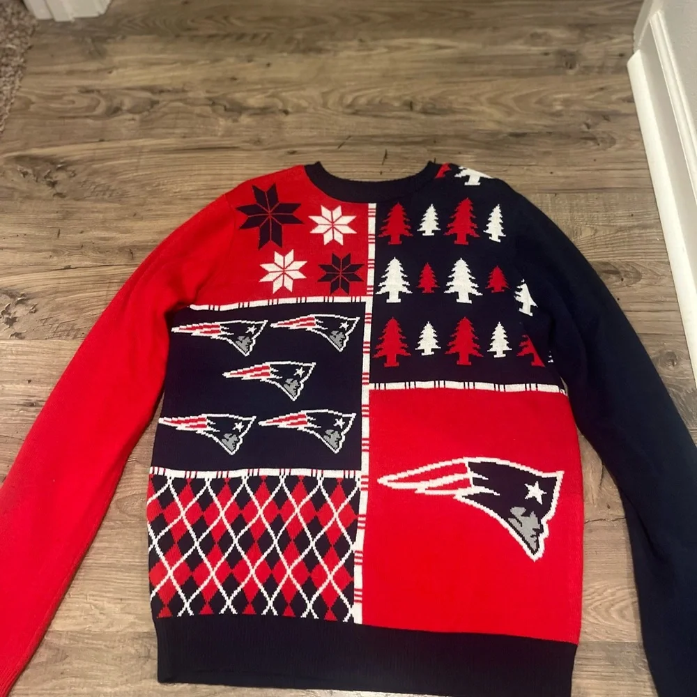 NFL New England Patriots Ugly Christmas Sweater Team Apparel large